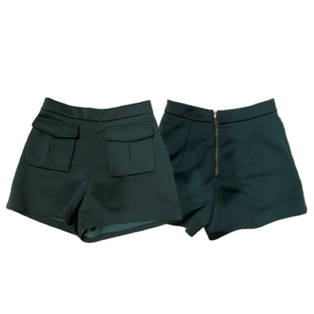 MDS Dark Green High-waisted Shorts